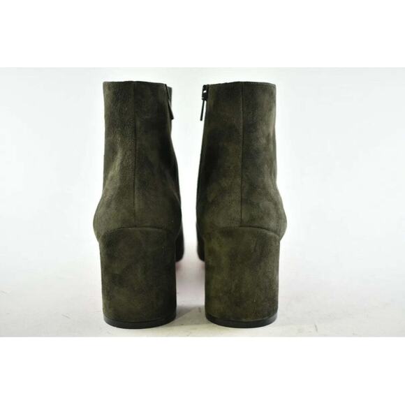 Christian Louboutin Turela 55 Bosco Green Suede Ankle Short Block Heel Boot 36.5 - Picture 4 of 7